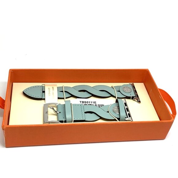 Tory Burch Apple Watch Band Case Size 38-45mm Braided Leather Strap TBS0111E - Picture 5 of 10